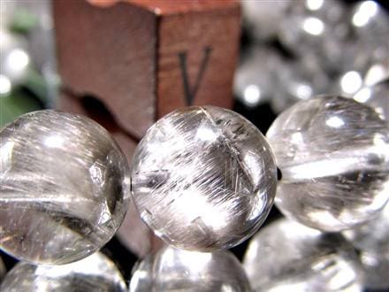 プラチナルチルクォーツ ブレスレット プラチナルチル ルチルレイテッドクォーツ ブルッカイト