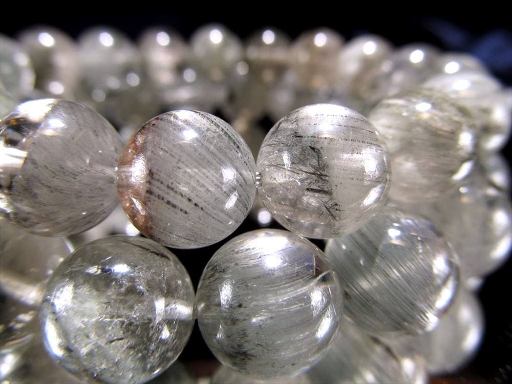 ブルールチルクォーツ ブレスレット ガーデンルチルクォーツ ルチルレイテッドクォーツ サゲニティック