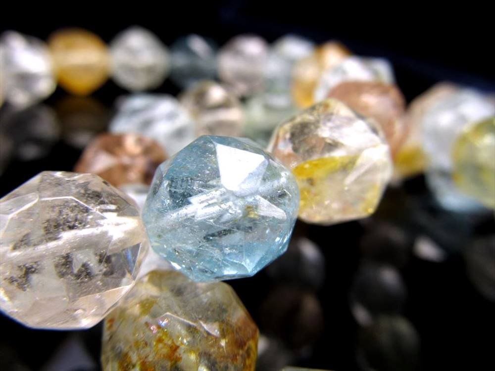 トパーズ 黄玉 スターカット ブレスレット シャンパントパーズ