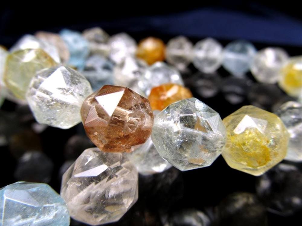 トパーズ 黄玉 スターカット ブレスレット シャンパントパーズ