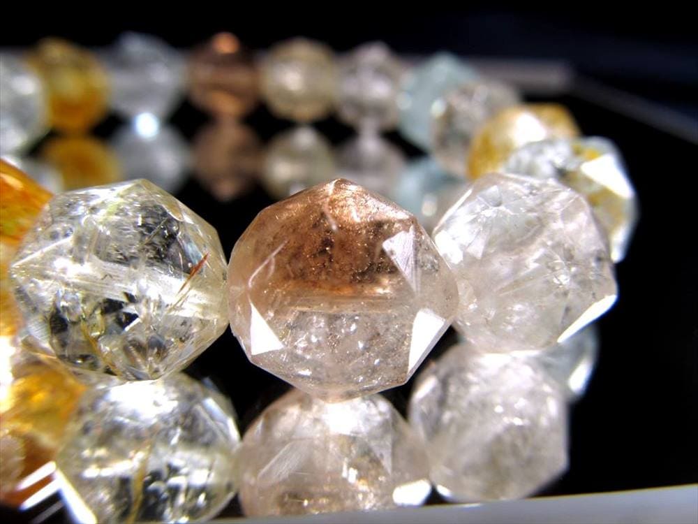 トパーズ 黄玉 スターカット ブレスレット シャンパントパーズ