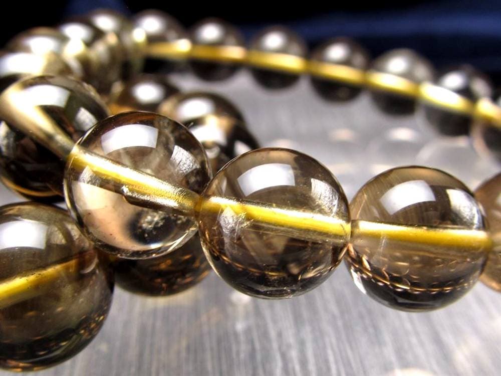 スモーキーシトリン 煙黄水晶 ブレスレット シトリン ファントム