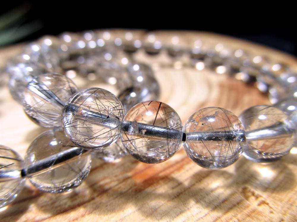 ブラックルチルクォーツ ブレスレット 黒針 ブラックトルマリン ルチルレイテッドクォーツ