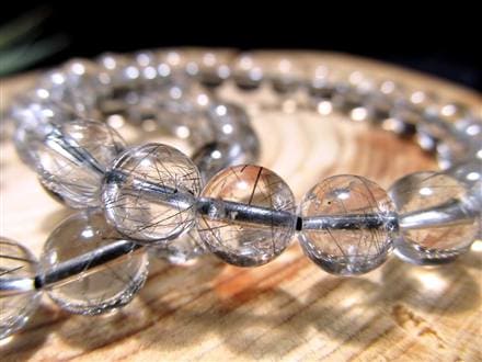 ブラックルチルクォーツ ブレスレット 黒針 ブラックトルマリン ルチルレイテッドクォーツ