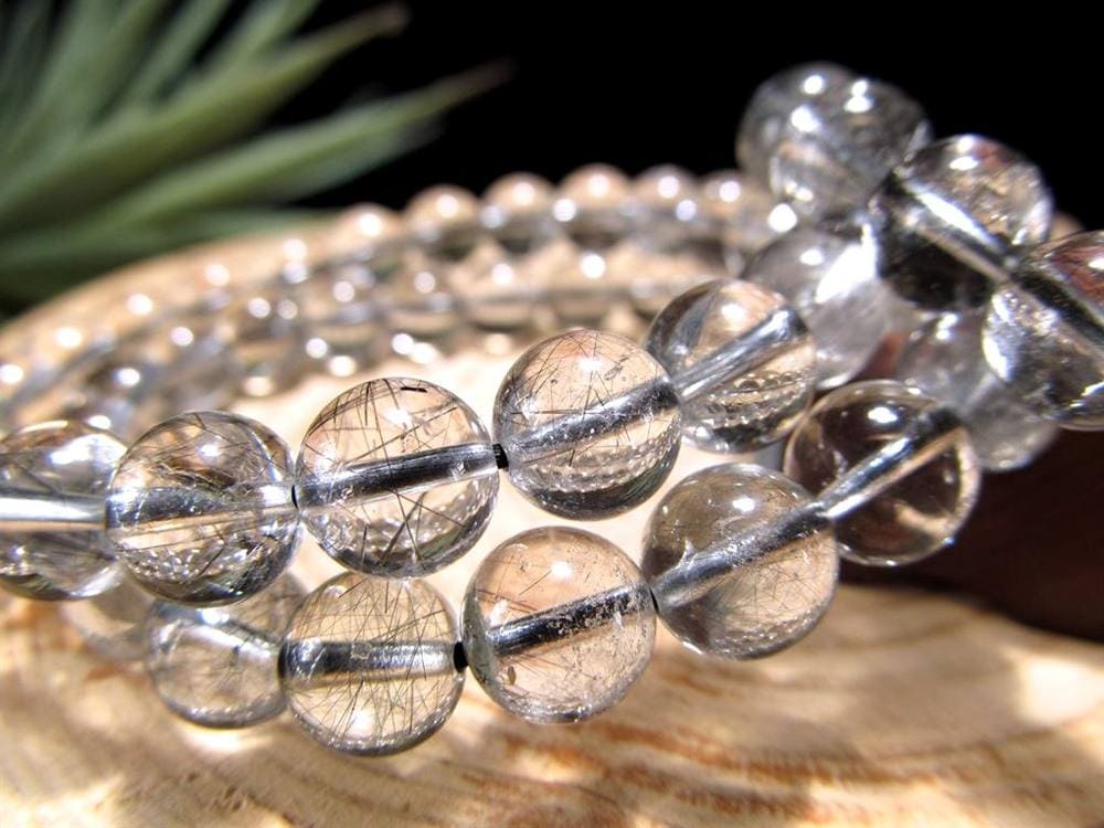 ブラックルチルクォーツ ブレスレット 黒針 ブラックトルマリン ルチルレイテッドクォーツ