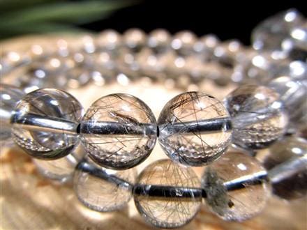 ブラックルチルクォーツ ブレスレット 黒針 ブラックトルマリン ルチルレイテッドクォーツ