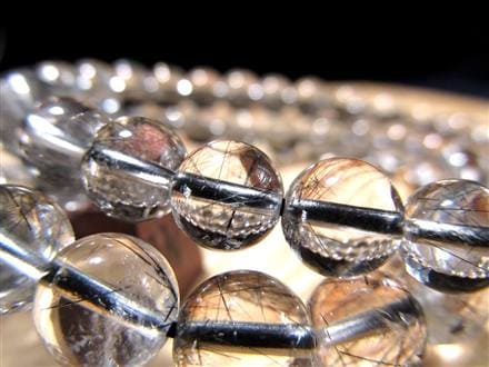 ブラックルチルクォーツ ブレスレット 黒針 ブラックトルマリン ルチルレイテッドクォーツ