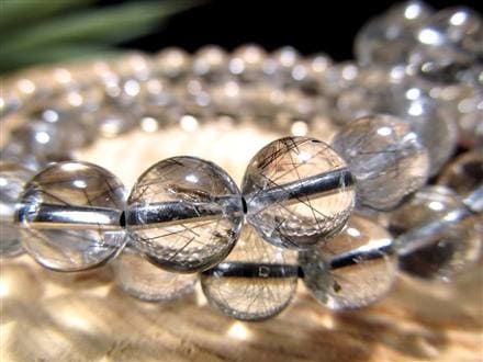 ブラックルチルクォーツ ブレスレット 黒針 ブラックトルマリン ルチルレイテッドクォーツ