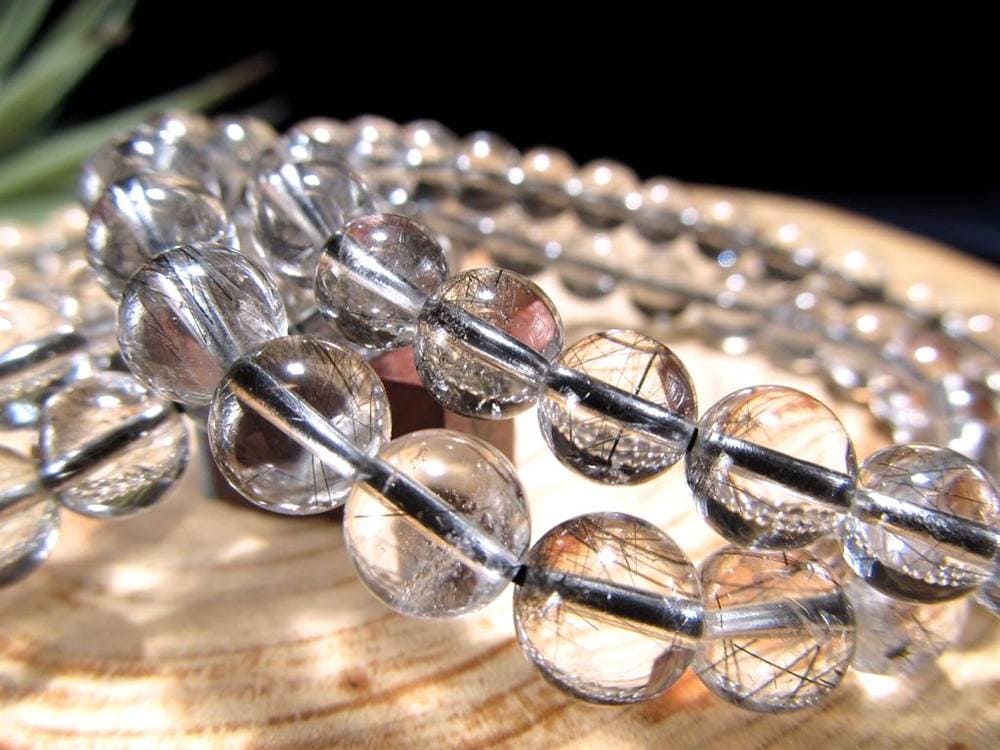 ブラックルチルクォーツ ブレスレット 黒針 ブラックトルマリン ルチルレイテッドクォーツ