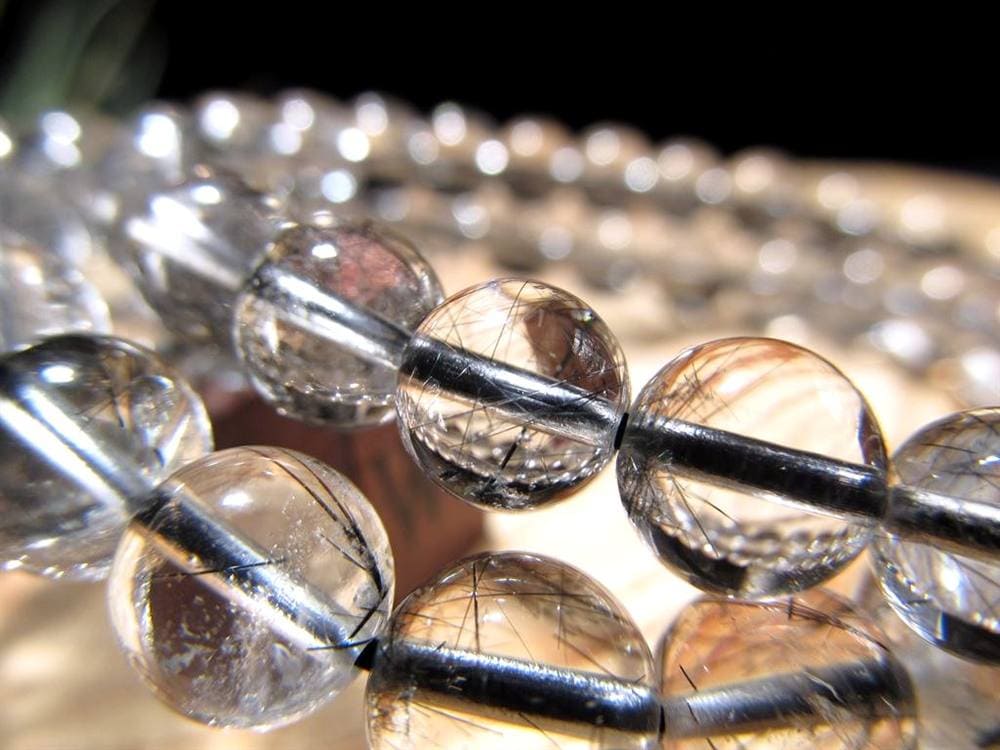 ブラックルチルクォーツ ブレスレット 黒針 ブラックトルマリン ルチルレイテッドクォーツ