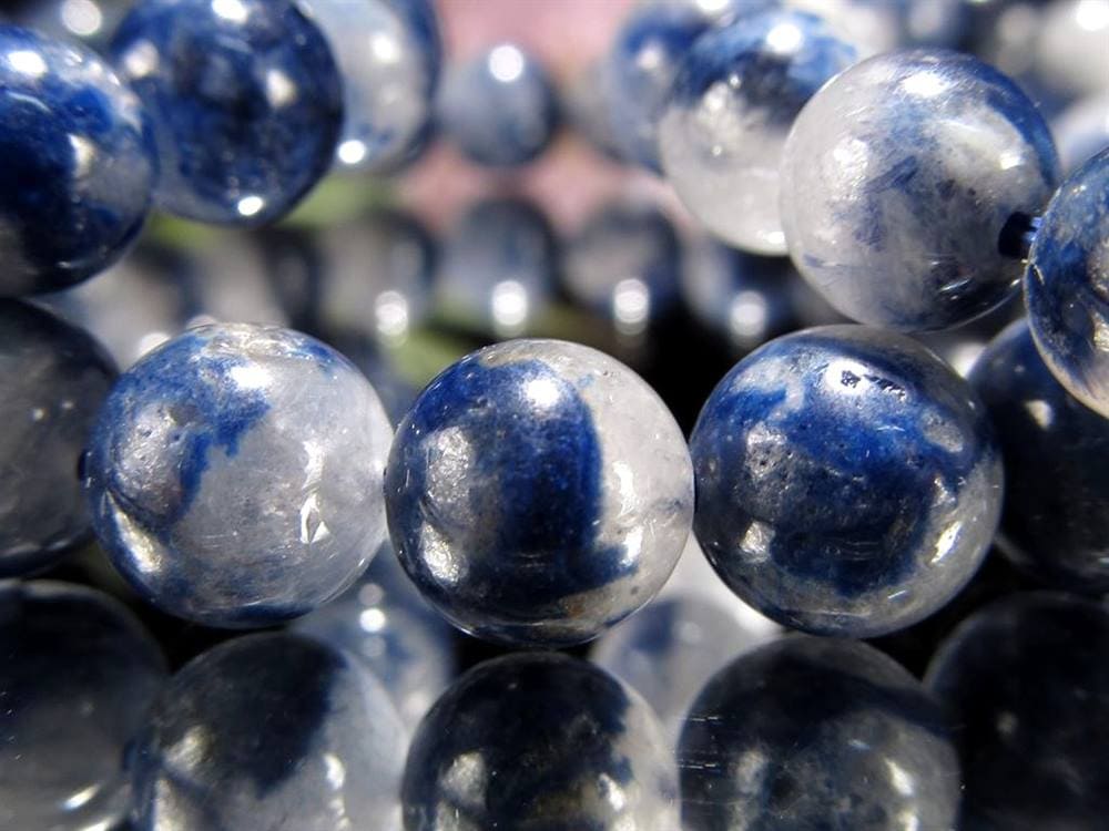 ブルーガーデンクォーツ デュモルチェライト ブレスレット ガーデンクォーツ インクォーツ