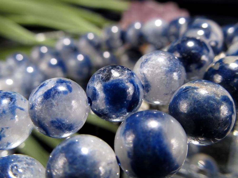 ブルーガーデンクォーツ デュモルチェライト ブレスレット ガーデンクォーツ インクォーツ