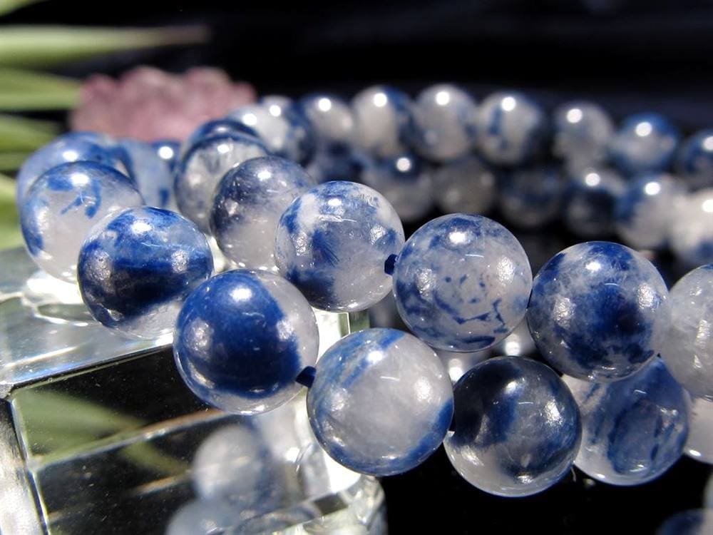 ブルーガーデンクォーツ デュモルチェライト ブレスレット ガーデンクォーツ インクォーツ