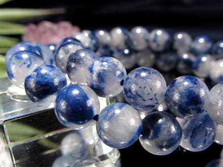 ブルーガーデンクォーツ デュモルチェライト ブレスレット ガーデンクォーツ インクォーツ