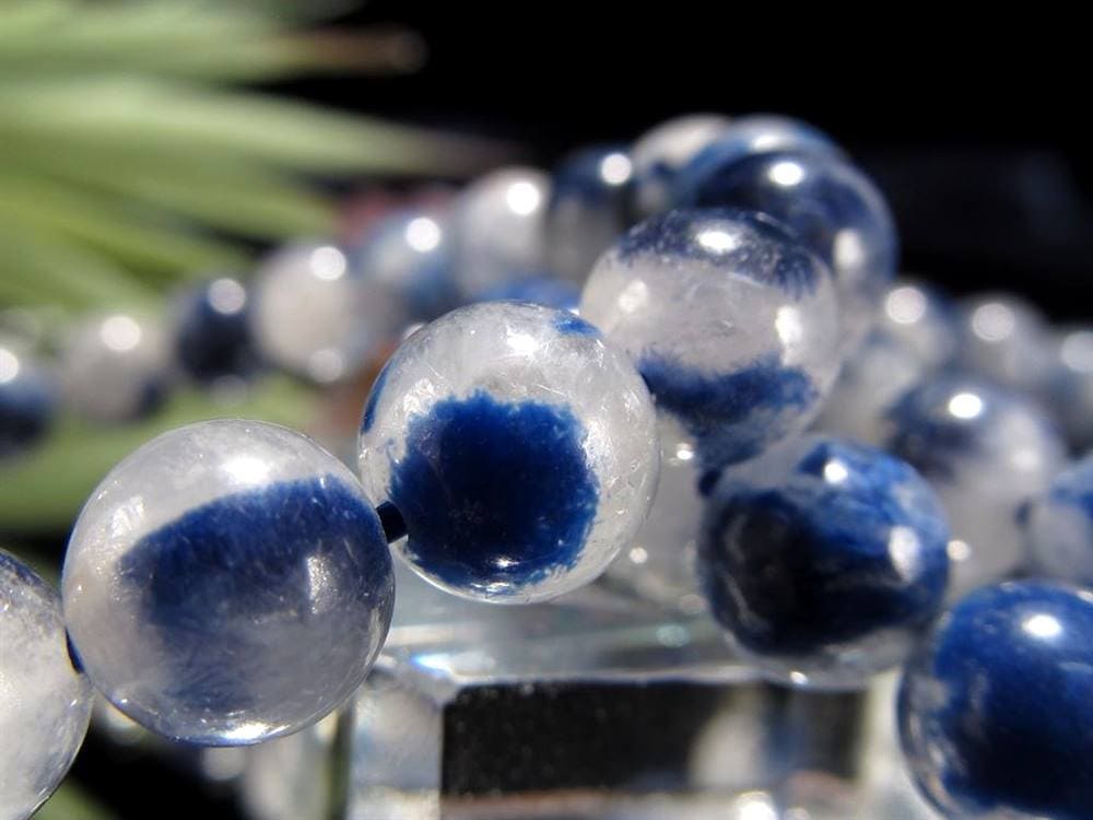 ブルーガーデンクォーツ デュモルチェライト ブレスレット ガーデンクォーツ インクォーツ