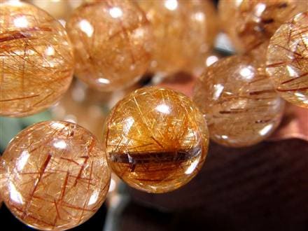 ブラウンルチルクォーツ ブレスレット 天然石 パワーストーン ルチルクォーツ