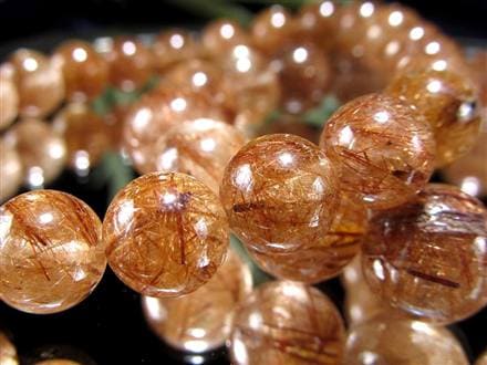 ブラウンルチルクォーツ ブレスレット 天然石 パワーストーン ルチルクォーツ