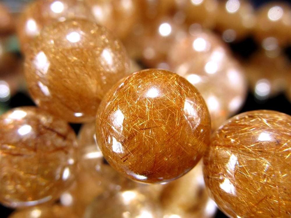 ブラウンルチルクォーツ ブレスレット 天然石 パワーストーン ルチルクォーツ