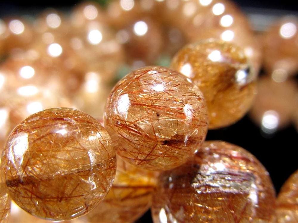 ブラウンルチルクォーツ ブレスレット 天然石 パワーストーン ルチルクォーツ