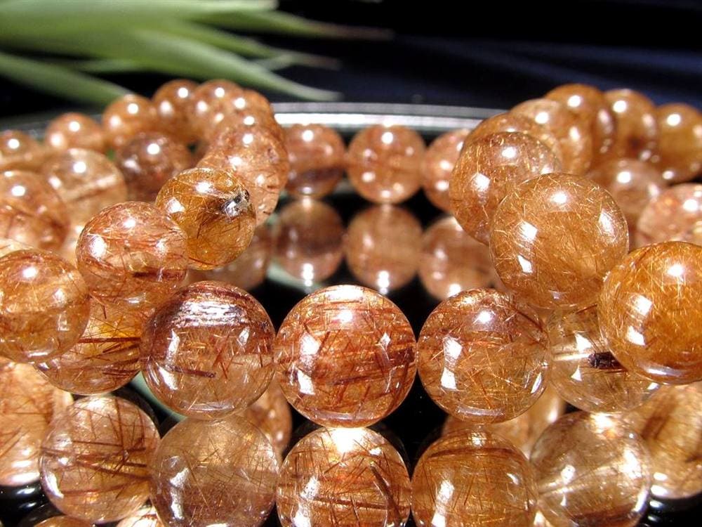 ブラウンルチルクォーツ ブレスレット 天然石 パワーストーン ルチルクォーツ