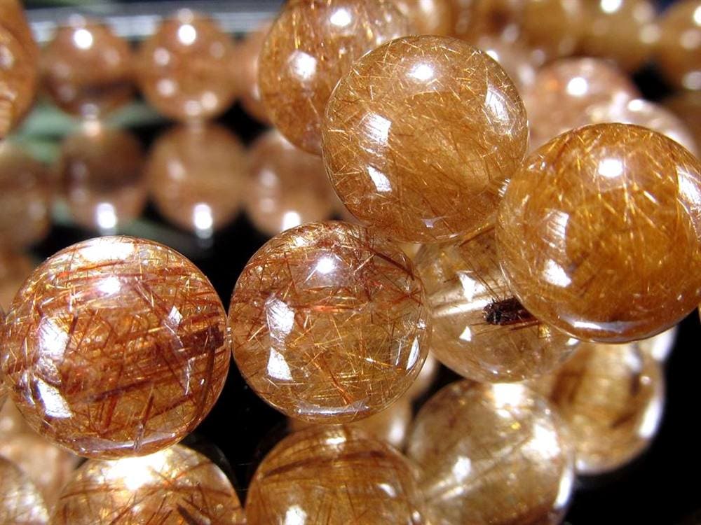 ブラウンルチルクォーツ ブレスレット 天然石 パワーストーン ルチルクォーツ