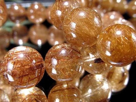 ブラウンルチルクォーツ ブレスレット 天然石 パワーストーン ルチルクォーツ