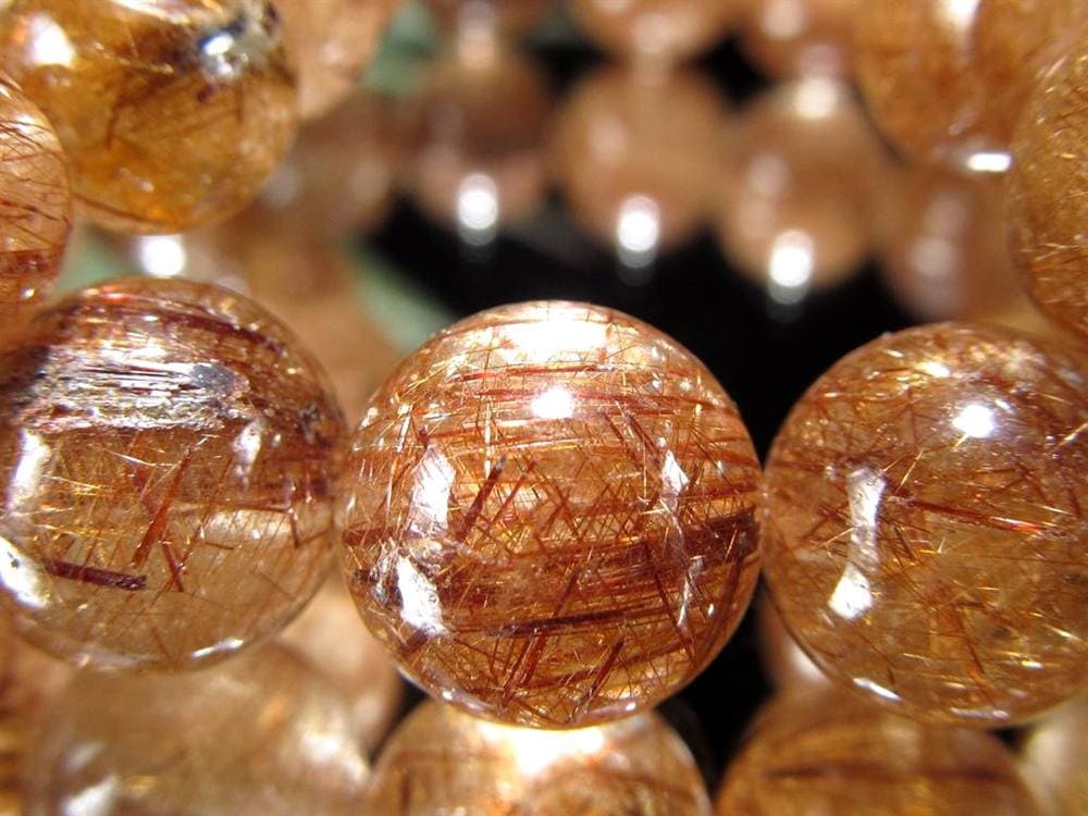 ブラウンルチルクォーツ ブレスレット 天然石 パワーストーン ルチルクォーツ