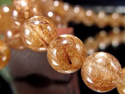 ブラウンルチルクォーツ ブレスレット 天然石 パワーストーン ルチルクォーツ