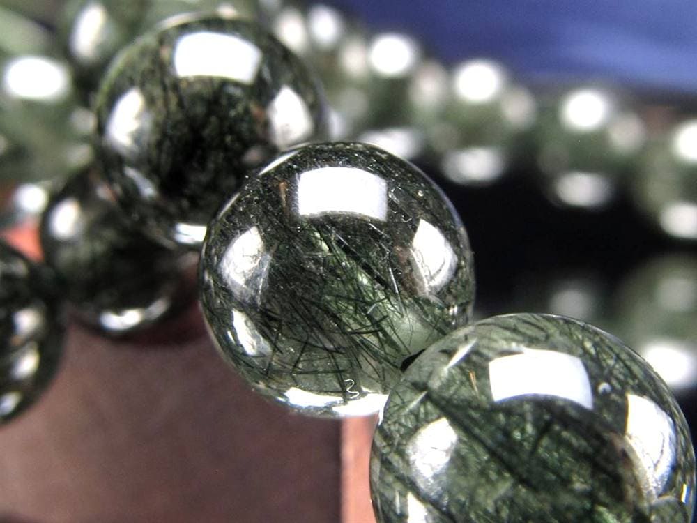 グリーンルチルクォーツ ブレスレット ルチル 天然石 パワーストーン