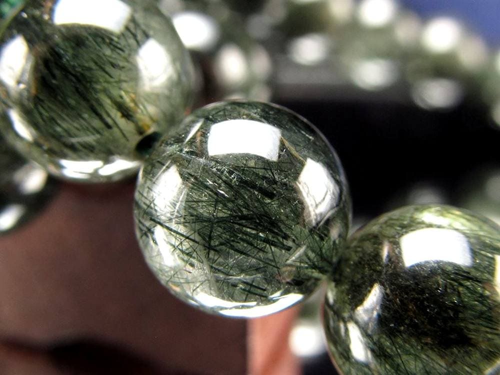 グリーンルチルクォーツ ブレスレット ルチル 天然石 パワーストーン