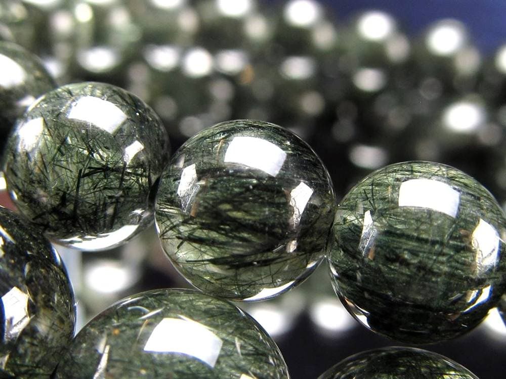 グリーンルチルクォーツ ブレスレット ルチル 天然石 パワーストーン