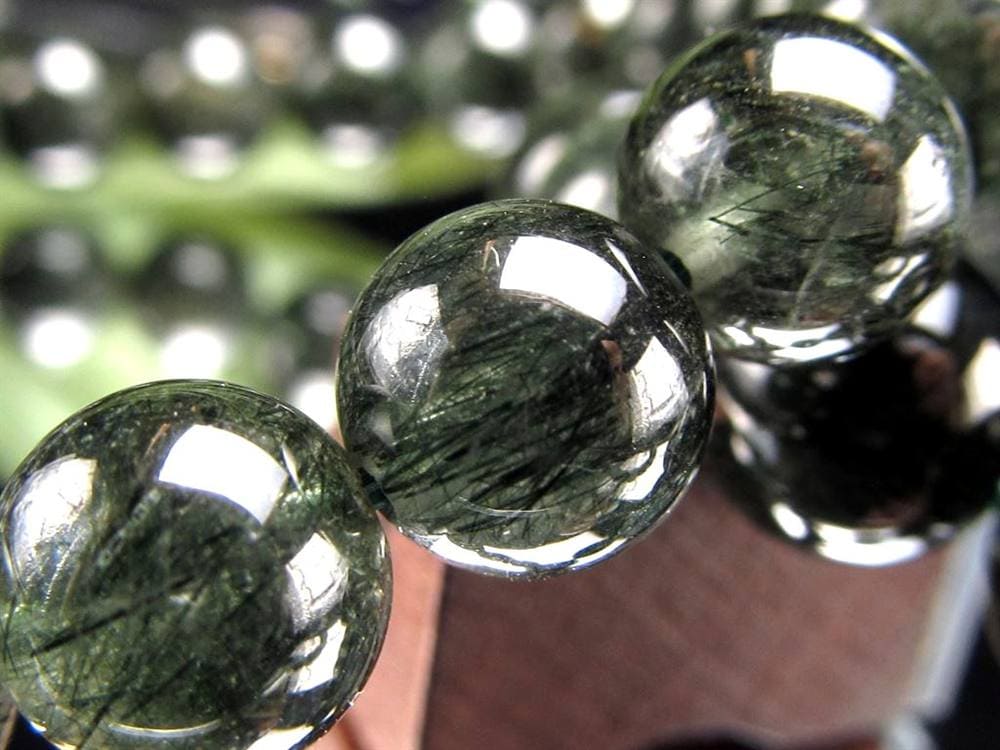 グリーンルチルクォーツ ブレスレット ルチル 天然石 パワーストーン