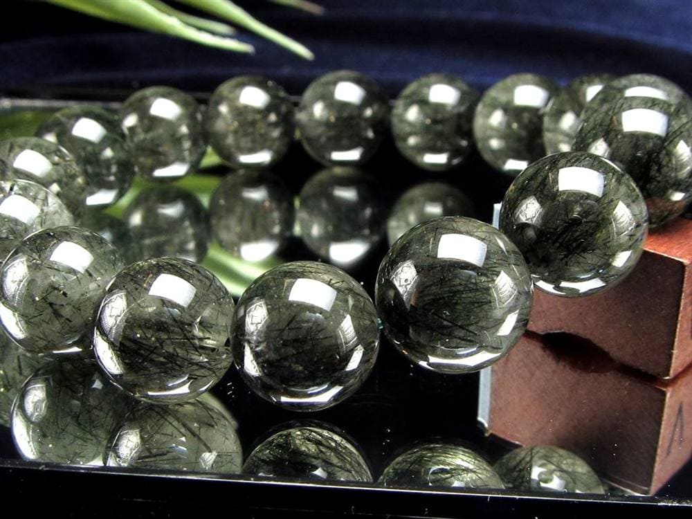 グリーンルチルクォーツ ブレスレット ルチル 天然石 パワーストーン