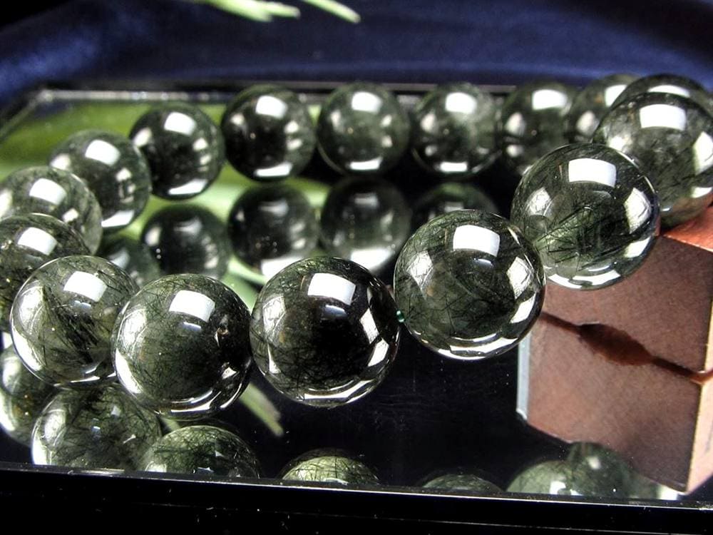 グリーンルチルクォーツ ブレスレット ルチル 天然石 パワーストーン