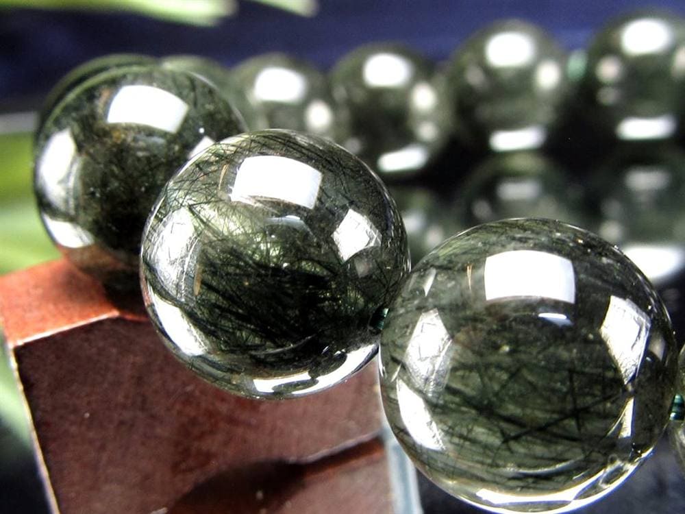 グリーンルチルクォーツ ブレスレット ルチル 天然石 パワーストーン