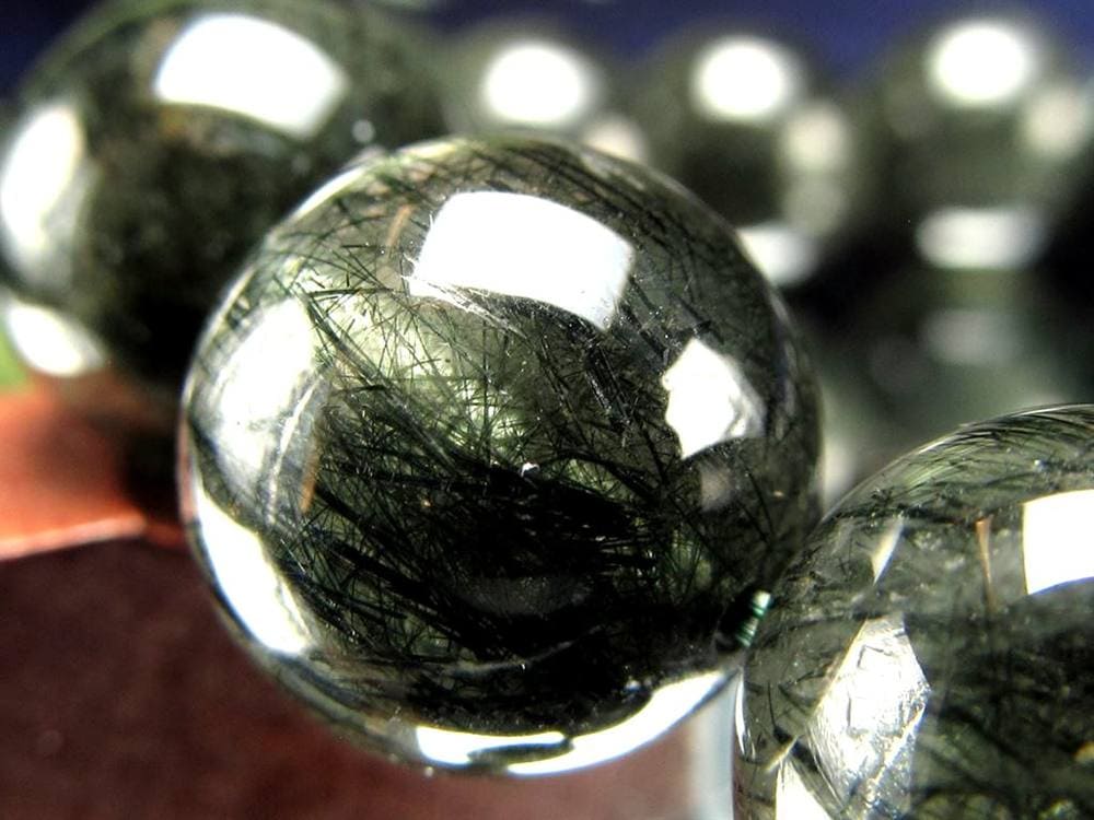 グリーンルチルクォーツ ブレスレット ルチル 天然石 パワーストーン