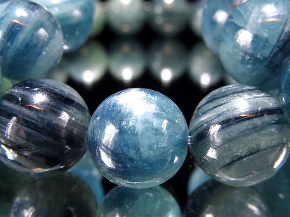 グリーン カイヤナイト 藍晶石 ブレスレット ケニア産