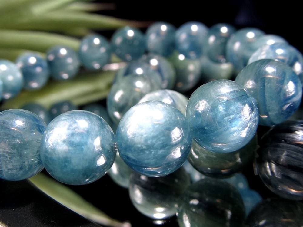 グリーン カイヤナイト 藍晶石 ブレスレット ケニア産