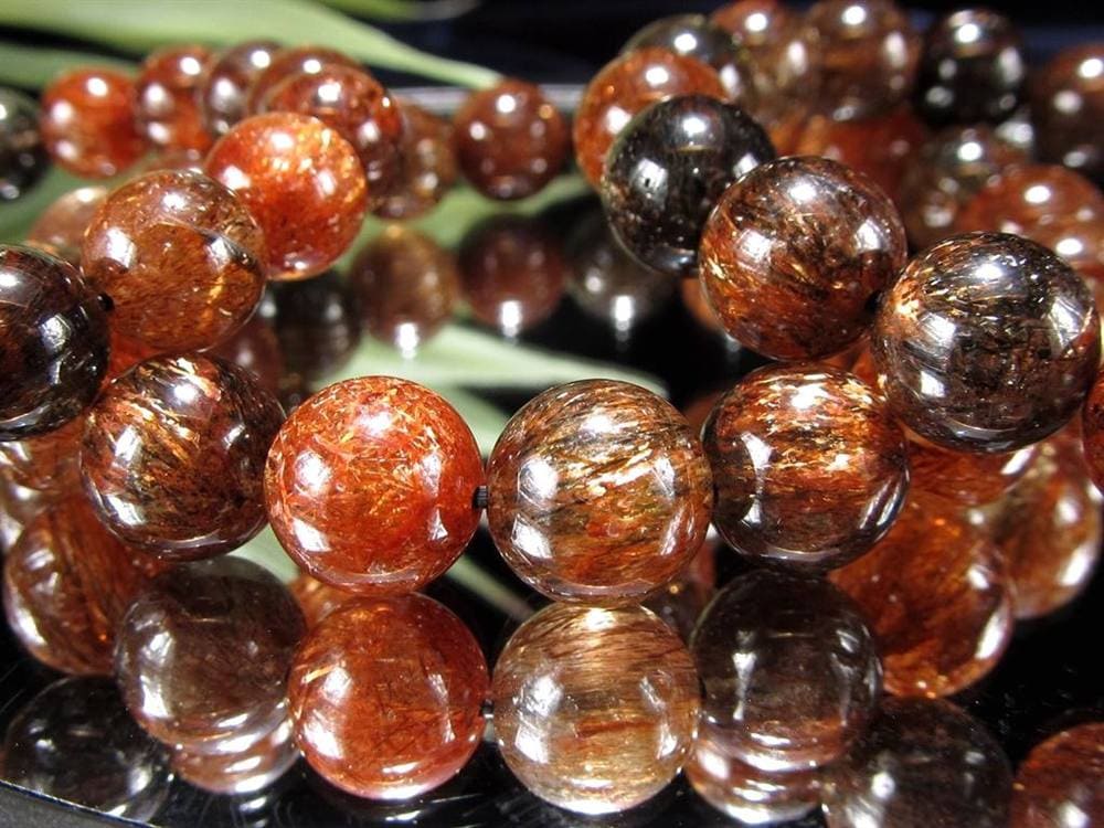 フォリエーテッドマイカインクォーツ ブラウンエピドートインクォーツ マイカ 雲母 ブレスレット