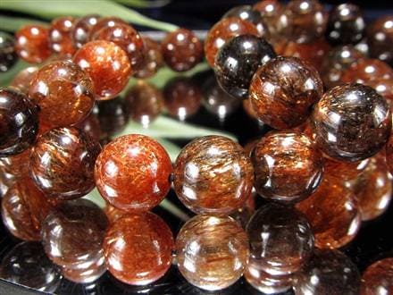 フォリエーテッドマイカインクォーツ ブラウンエピドートインクォーツ マイカ 雲母 ブレスレット