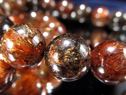 フォリエーテッドマイカインクォーツ ブラウンエピドートインクォーツ マイカ 雲母 ブレスレット