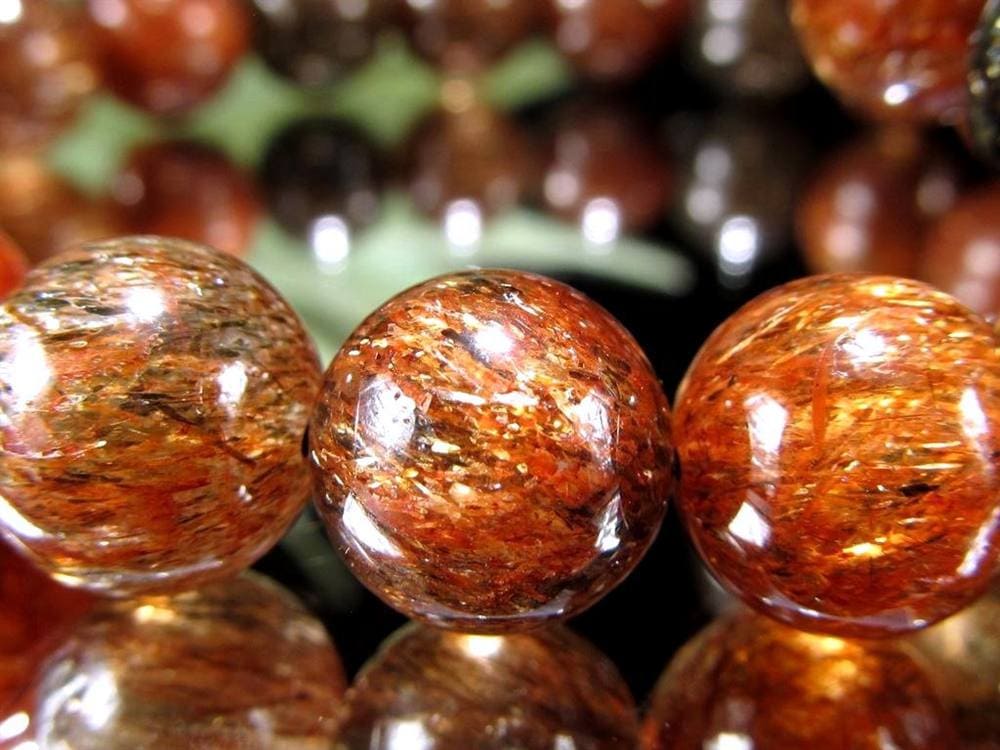 フォリエーテッドマイカインクォーツ ブラウンエピドートインクォーツ マイカ 雲母 ブレスレット