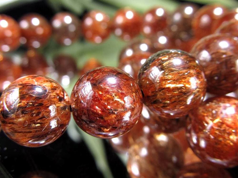 フォリエーテッドマイカインクォーツ ブラウンエピドートインクォーツ マイカ 雲母 ブレスレット