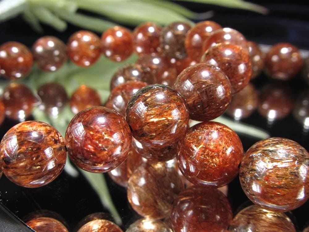 フォリエーテッドマイカインクォーツ ブラウンエピドートインクォーツ マイカ 雲母 ブレスレット