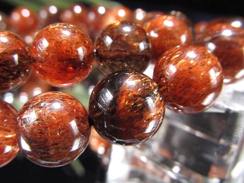 フォリエーテッドマイカインクォーツ ブラウンエピドートインクォーツ マイカ 雲母 ブレスレット