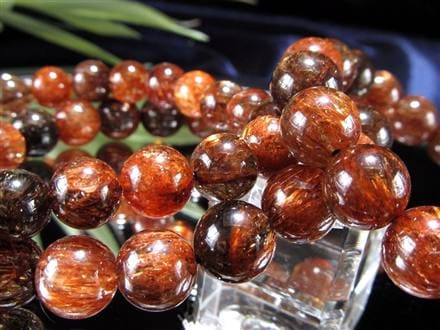 フォリエーテッドマイカインクォーツ ブラウンエピドートインクォーツ マイカ 雲母 ブレスレット