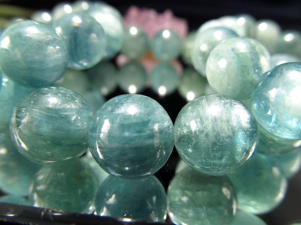 グリーン カイヤナイト 藍晶石 ブレスレット ケニア産