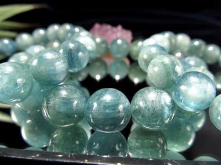 グリーン カイヤナイト 藍晶石 ブレスレット ケニア産