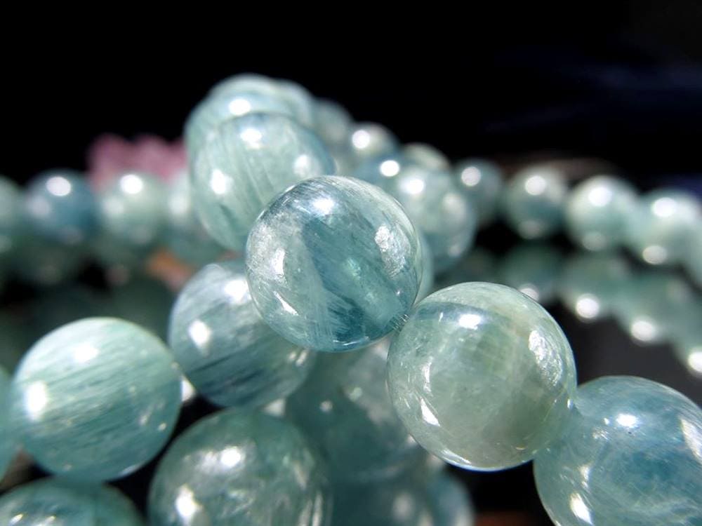 グリーン カイヤナイト 藍晶石 ブレスレット ケニア産