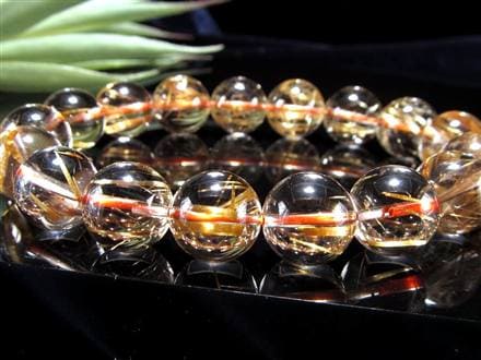 ゴールドルチル ブレスレット タイチン 金針水晶 天然石